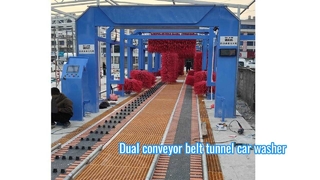 코오롱 낮은 유지보수 이중 벨트 컨베이어 세차 장비 36M 16브러시