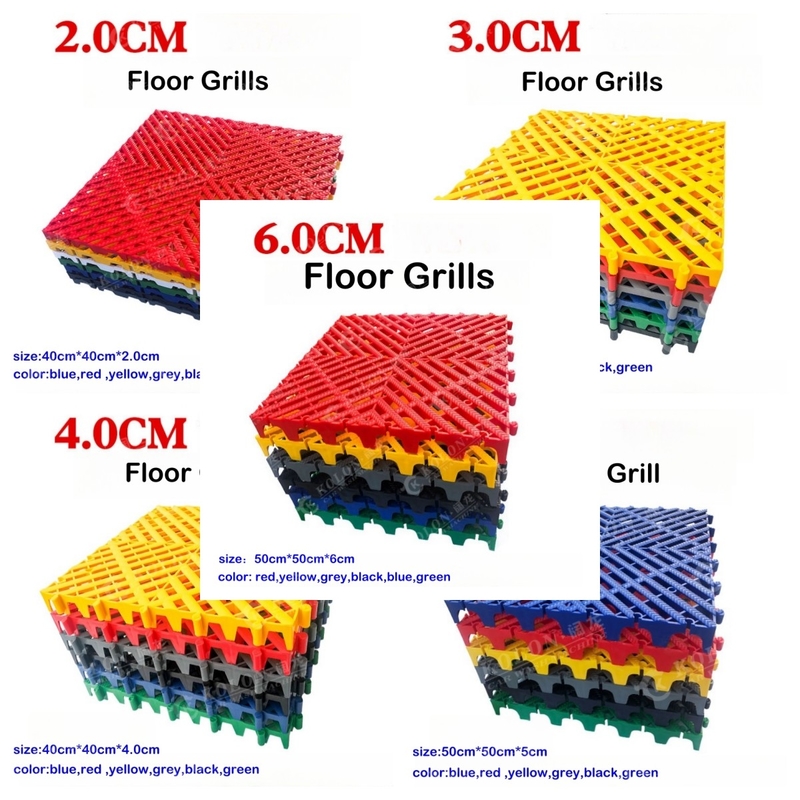 플라스틱 PP 융합 차고 바닥 타일 2.0cm 3.0cm 4.0cm 5.0cm 6.0cm