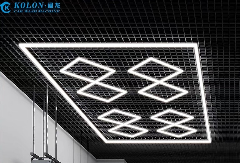 핫 셀러 6500K 헥사고널 차고 LED 조명 천장 LED 조명 격자 LED 조명 차고 자동차 LED