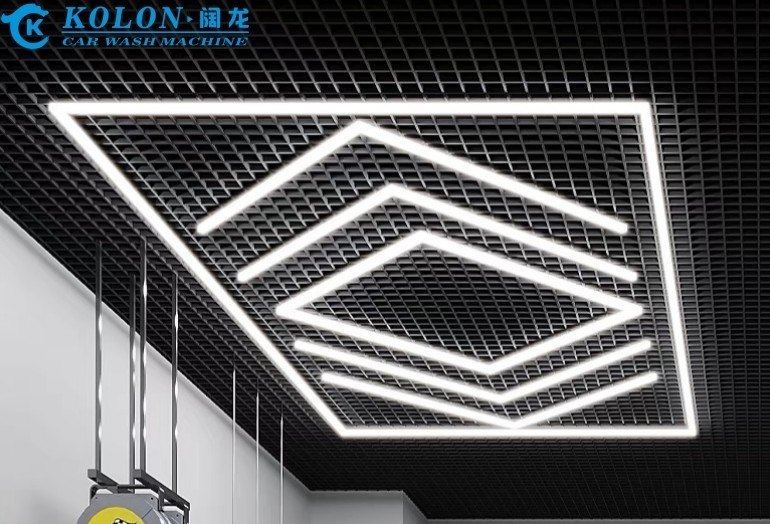 뜨거운 판매 자동차 쇼룸 자동차 워크샵 상세 빛 디자인 LED 워크샵 빛 천장 LED 빛